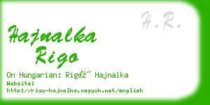 hajnalka rigo business card